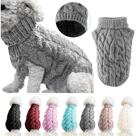 Pet Dog Clothes Autumn/Winter Warm Cat Wweater Dog Coat French Bulldog Clothes for Small Dogs Cats Washable Cat Vest Costumes