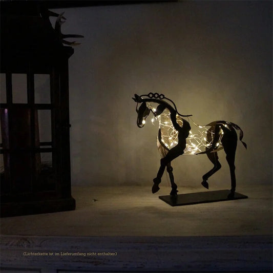 Horse Sculpture Metal Led Animal Sculpture Home Restaurant Decoration Housewarming Gift Desk Accessories