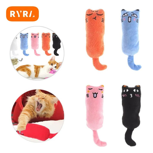 Rustle Sound Catnip Toy Cats Products Pets Cute Household Kitten Teeth Grinding Cat Plush Thumb Pillows Pet Toy Accessories