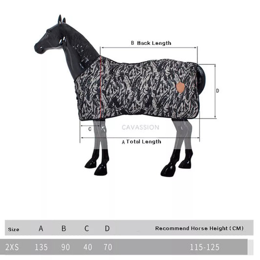 2XS height 115-125cm winter blanket horse rugs Horse back length 90cm the ideal winter blanket for cold