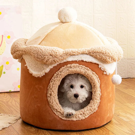 2023 Winter Cozy House  Soft Kennel Sleeping Cave